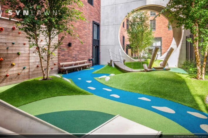 SYNLawn Arizona roof rooftop artificial turf play maze